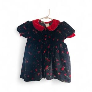 Charming Black and Red Kids Dress 6/9 mo